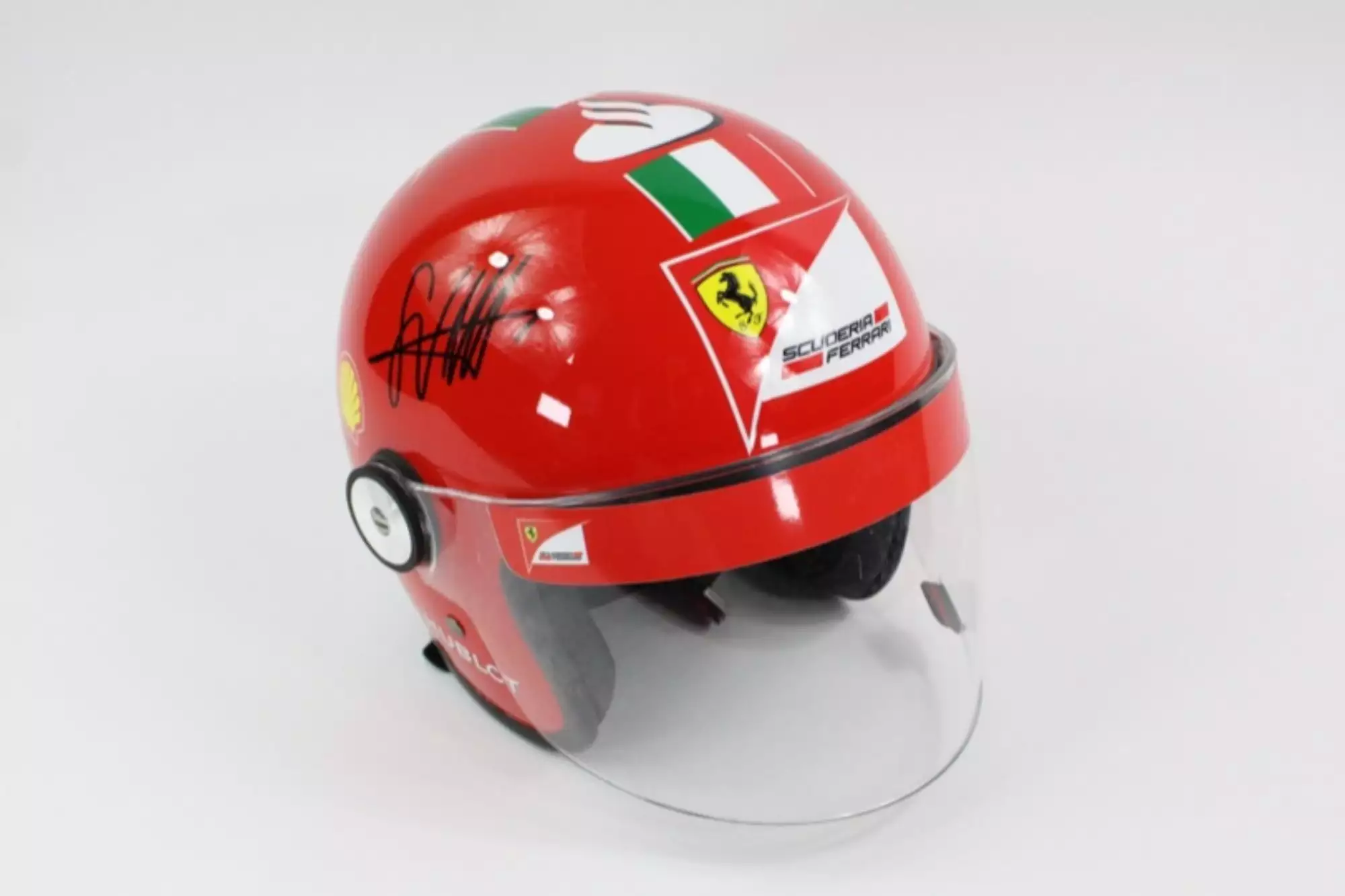 2015 Scuderia Ferrari Formula 1 Bell Mechanics Helmet Signed Vettel and Raikonnen 