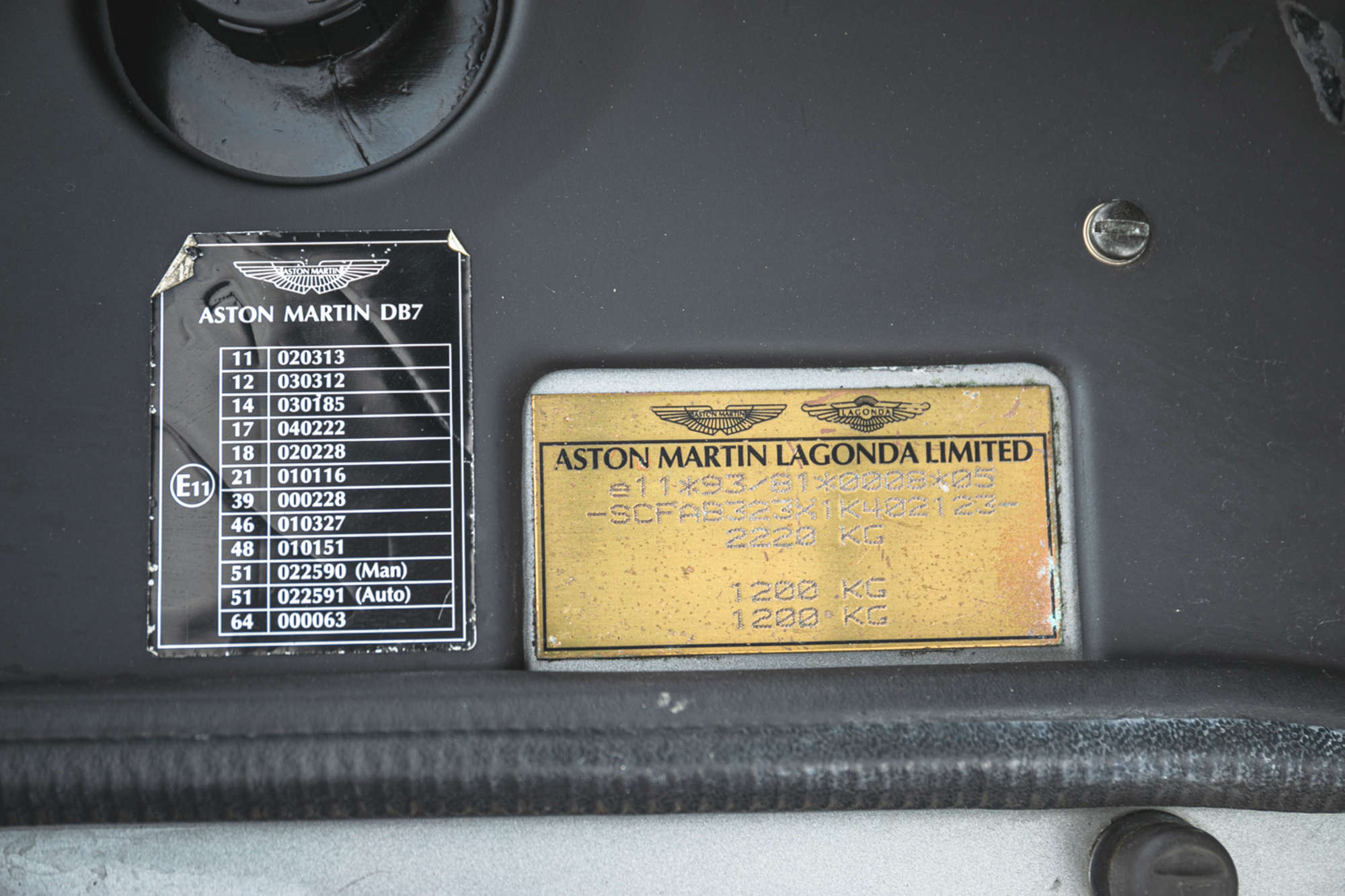 2001 Aston Martin DB7 V12 Vantage Volante