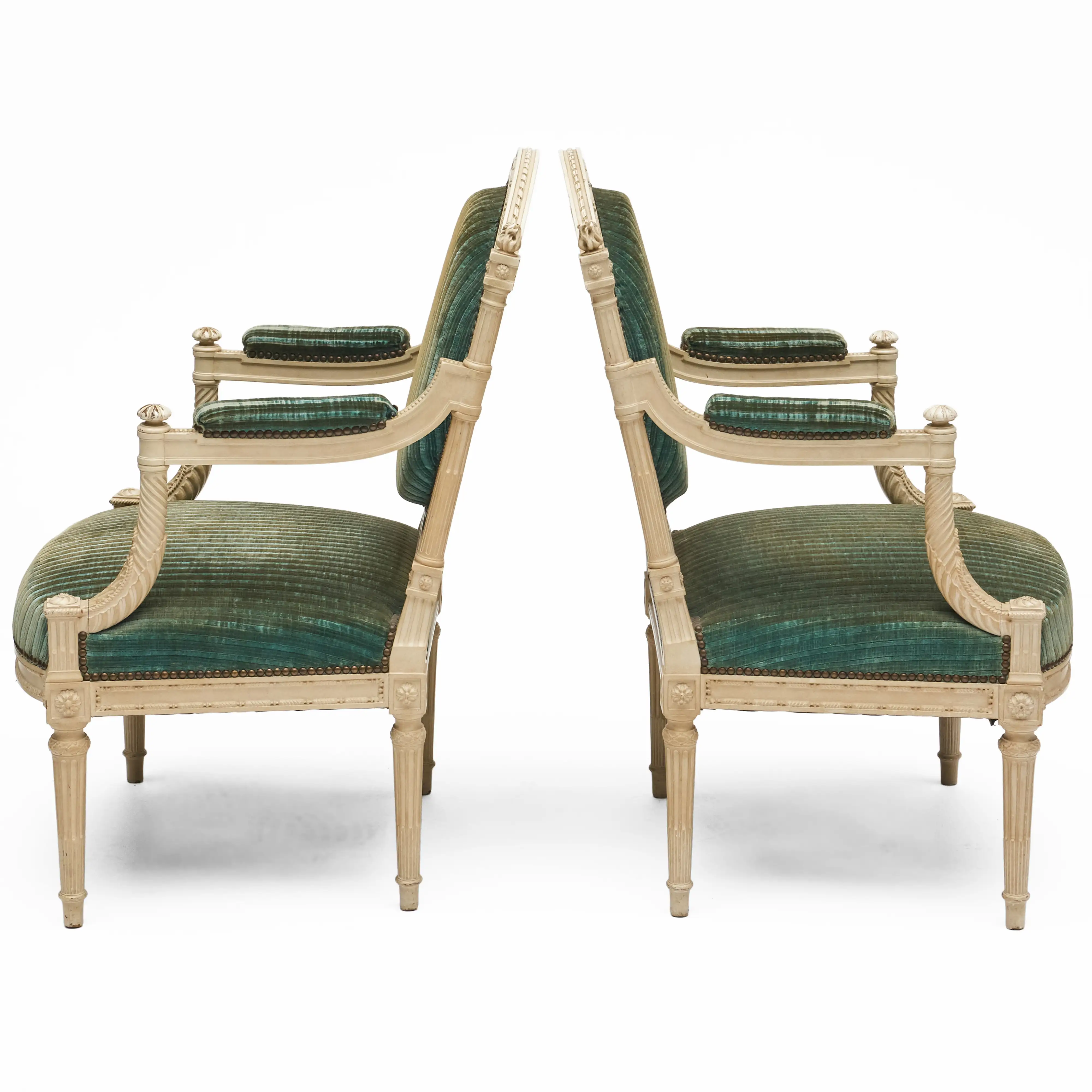 STAIR | Pair of Louis XVI Style Painted | STAIR