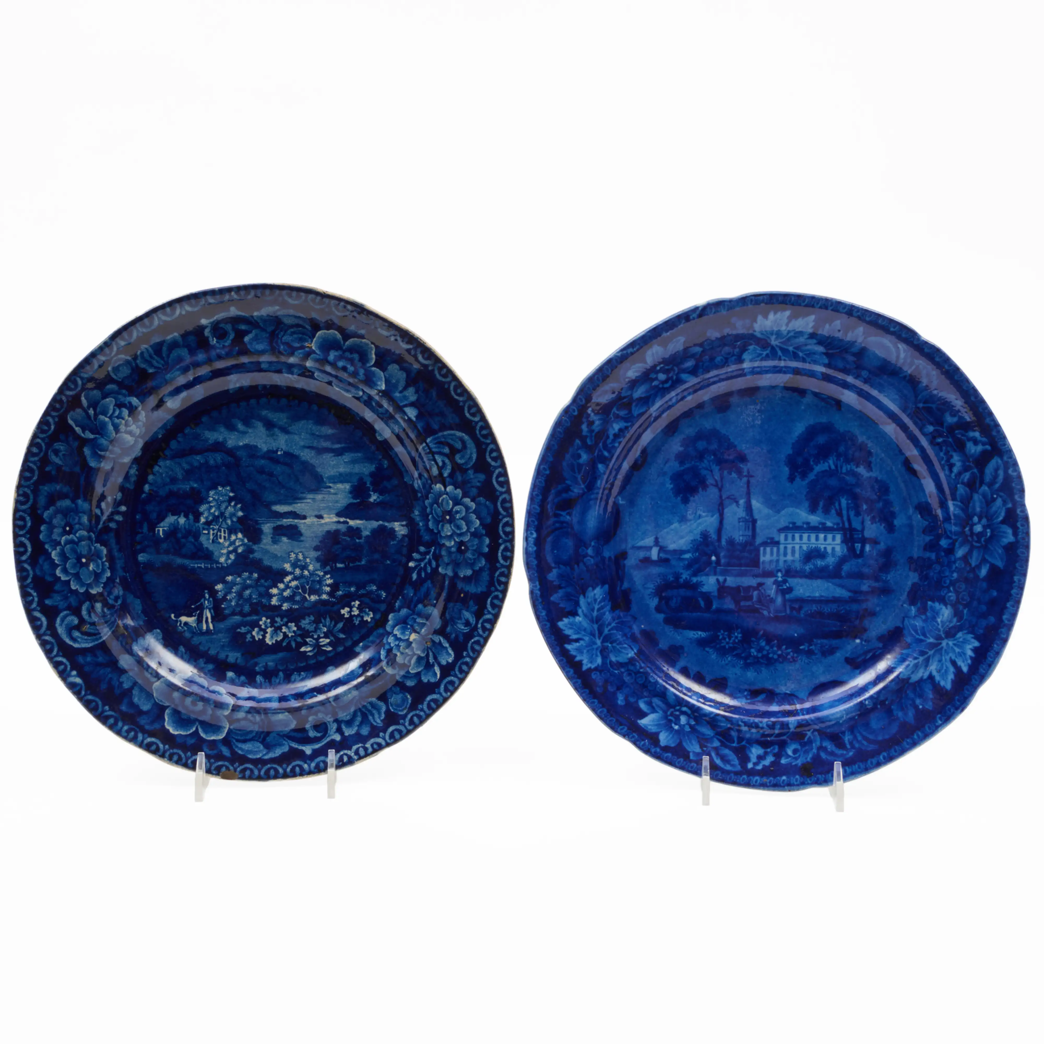 STAIR | Two Historical Staffordshire Plates | STAIR