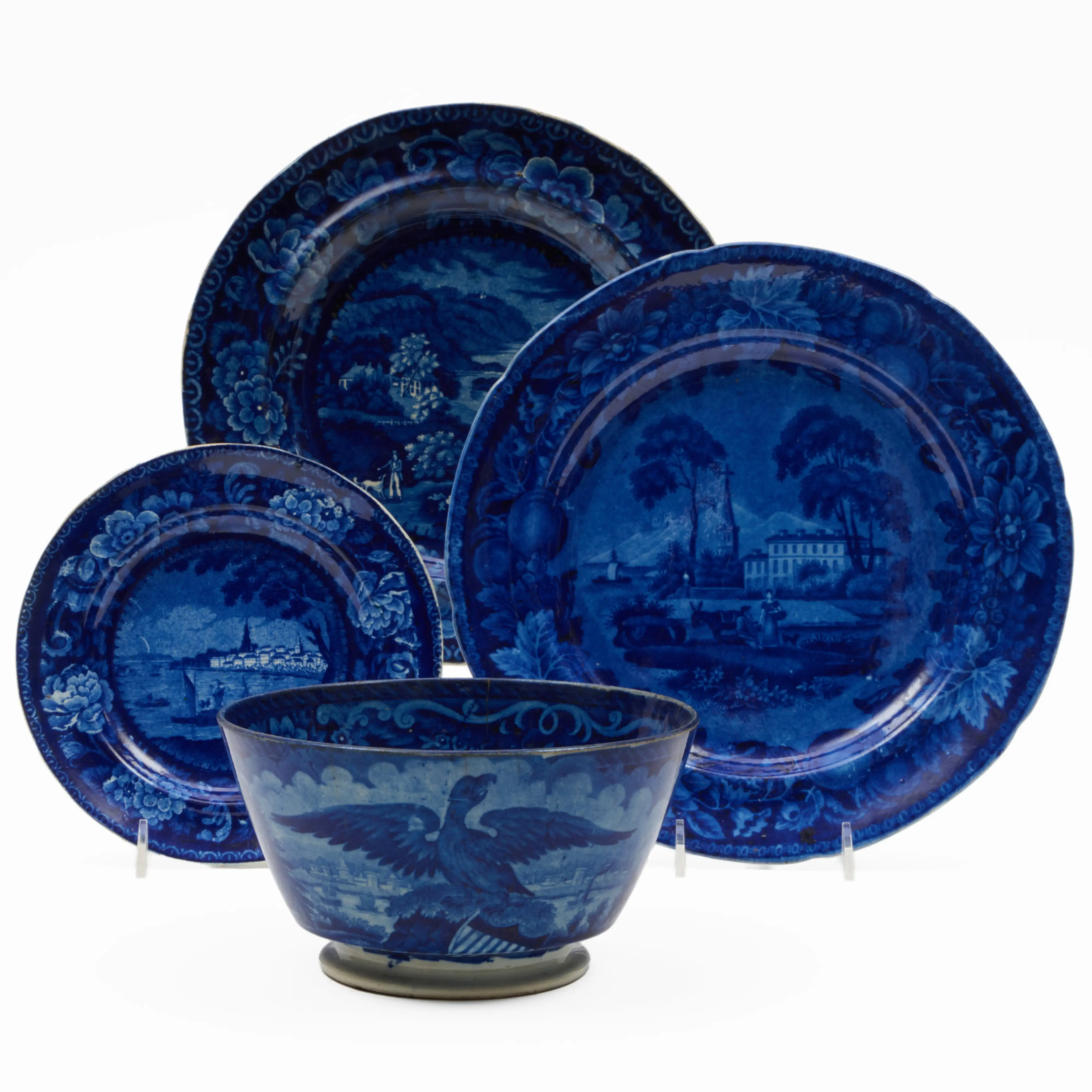  Staffordshireプレート STAIR | Two Historical Staffordshire Plates | STAIR