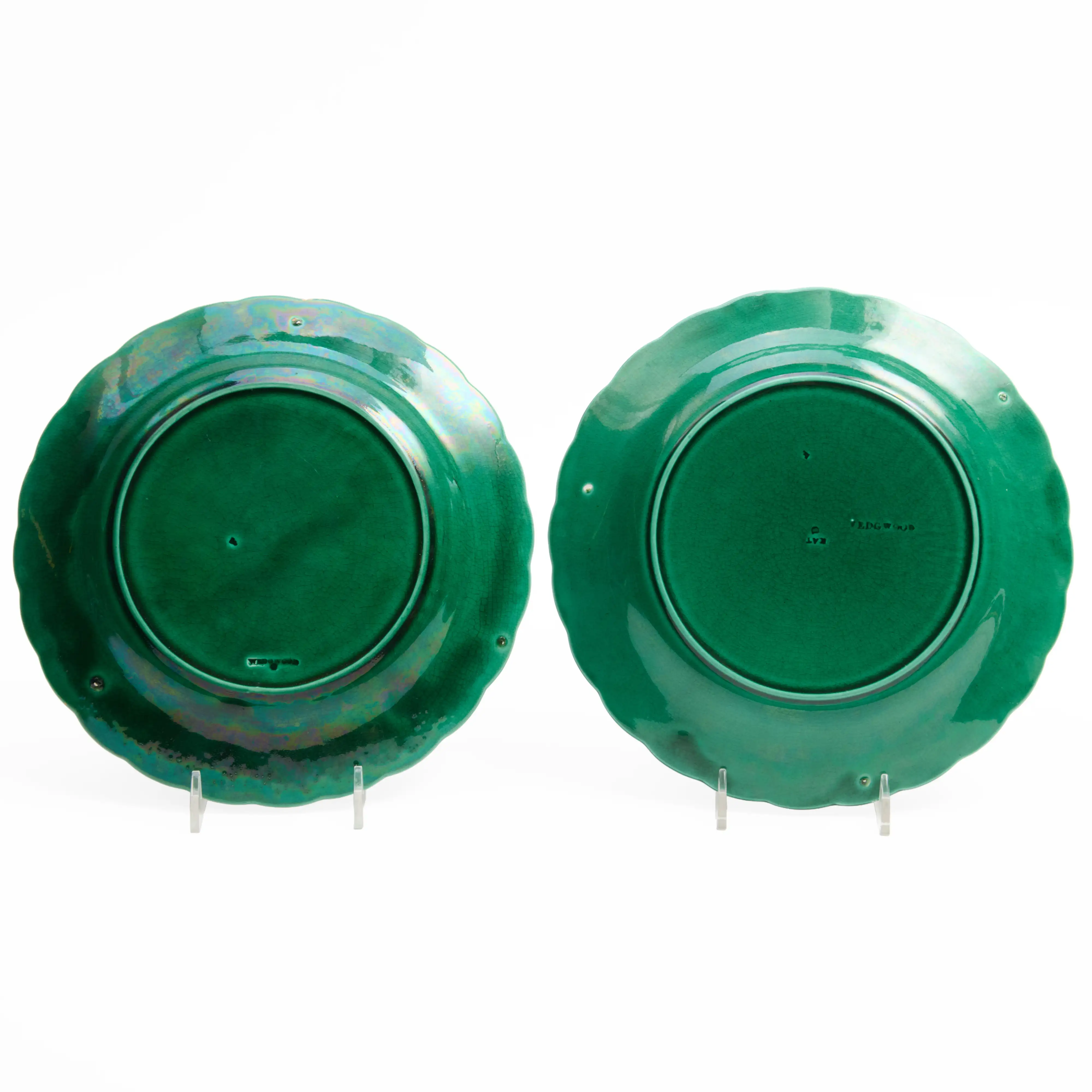 STAIR | Set of Ten Wedgwood Green Majolica | STAIR