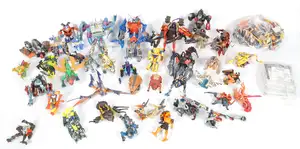 Hasbro, a Unboxed Group of Transformer Action Figures