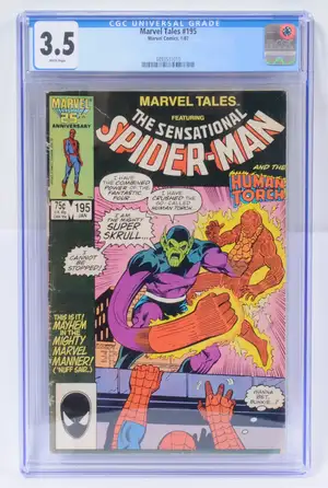 Marvel Comics, Marvel Tales #195 (1987) Reprints Marvel Team-Up #61, CGC 3.5, Spider-man related.  Although unchecked for completeness condition generally appe