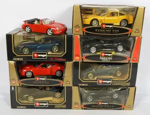 Bburago, a boxed and unboxed Group of 1:18 Scale Super Car Models.