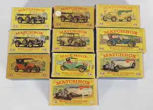Matchbox, a boxed Group of Model Of Yesteryear Series Models.