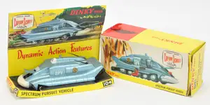 Dinky Toys 104 "Captain Scarlet" Spectrum Pursuit Vehicle - Blue body with white bumper