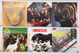 New Vinyl: Classic rock and 1960s pop collection featuring a selection of studio albums and special edition shaped discs. Notable artists include The Beatles, 