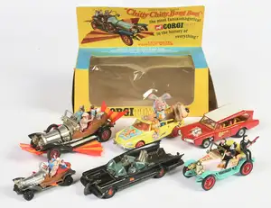 Corgi Toys 266 "Chitty Chitty Bang Bang" With Figures and Wings - Fair in a Poor window box