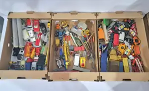 Corgi, Dinky, Matchbox and similar die-cast and plastic model vehicles, a mixed group to include examples of buses, emergency vehicles and commercial trucks, a