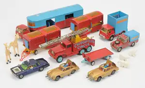 Corgi Toys A group Of 9 To Include - "The Man From UNCLE", Scammell 6-Wheeled Crane Truck