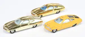 Dinky Toys 352 "UFO" Ed Strakers Car A Group Of 3 - (1) Yellow body with pale blue interior,