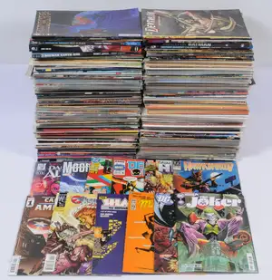 DC Comics, Marvel, Image, WildStorm & similar, Death’s Head, Justice League of America, Captain America, The Shadow, Ms. Tree & similar.  Although unchecked 