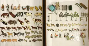 Britains, JoHillCo & Others - A Group of Lead Farm Animals, Figures & Accessories