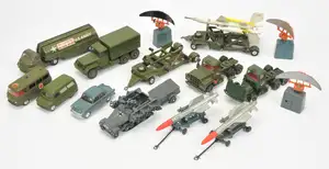 Corgi Toys Military  A Group Of 14 To Include - Bedford Type S Tanker, 3 X Radar Scanners, Commer "Ambulance" Plus others