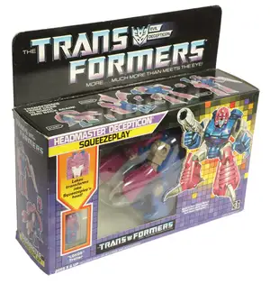 Hasbro 1987 Transformers Headmaster Squeezeplay with Lokos trainer
