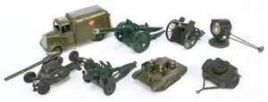 Britains - A Group of Unboxed Military Vehicles, Artillery & Equipment
