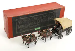 Britains - Set No. 145 'Royal Army Medical Corps Ambulance', Boxed. 1920 version.