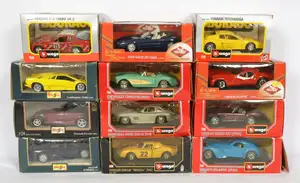 Bburago, Maisto & Guijoy, a boxed Group of 1:24 Scale Super Car Models.