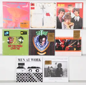 New Vinyl: A curated collection of classic rock and new wave records featuring bot…