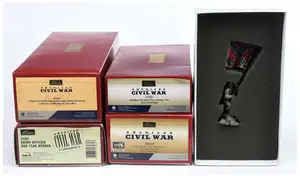 Britains - American Civil War Series, comprising: Set 31245 'Confederate 15th Alabama Flag', Set 31115 'Union 2nd Corps Flag Bearer, Dismounted #1', Set 31011 