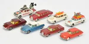 Corgi Toys A Group Of 8 To Include Le Dandy Coupe - White and blue, Renault R16 Camera Car, Citroen Safari "Grenoble" plus others