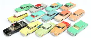 Dinky Toys A Group Of 14 To Include - EL Camino Pick-Up - Two-Tone Turquoise and cream, Plymouth Plaza