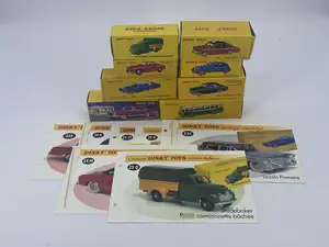 Dinky Toys (Atlas Editions), a boxed mixed group of saloon cars and commercial vehicles to include Studebaker Camionnette Bâchée, Lincoln “Première” and