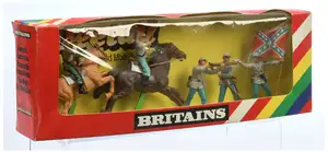 Britains Deetail Series - American Civil War Series, comprising: Set 7428 'Confederate Mounted & on Foot' (5 figure set).