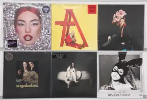 New Vinyl: A collection of contemporary pop and dance albums on vinyl, featuring chart-topping releases from prominent female artists.
Included titles:
Ava Max