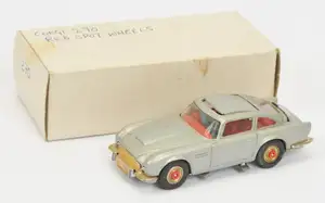 Corgi Toys 270 "James Bond" Aston Martin DB5 - Silver body with red interior and spot wheels