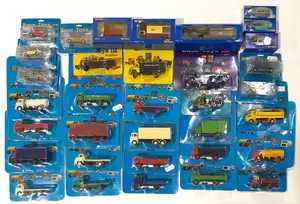 Base-Toys, a boxed and carded mainly Commercial group including Tankers, Box Vans, Tippers, Emergency and similar