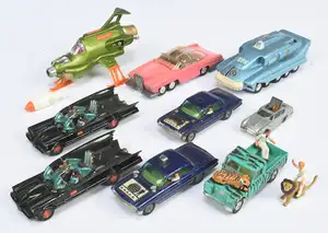 Corgi/Dinky Toys A Group Of 9 To Include - "Batman" Batmobile, "The Man From UNCLE"