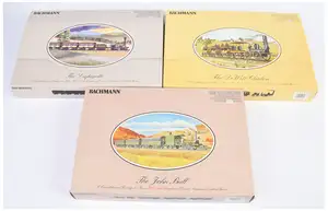 Bachmann USA 00628BAC American The Lafayette B&O complete train set, 00641BAC The De Witt Clinton Train set with 0-4-0 steam loco & tender & 3 passenger coache