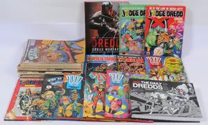2000AD, Judge Dredd & similar, Comics, Hardback Annuals & similar.  Although unchecked for completeness condition generally appears to be Fair to Excellent.  S
