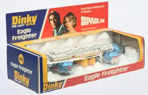 Dinky Toys 360 "Space 1999" Eagle Freighter - White and blue with red rear and side thrusters