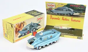 Dinky Toys 104 "Captain Scarlet" Spectrum Pursuit Vehicle - blue with white front bumper,