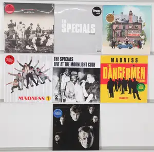 New Vinyl: A collection of Ska and 2-Tone vinyl records featuring influential releases from Madness and The Specials. The selection comprises modern heavyweigh