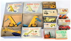 Dinky Toys A Group Of 8 To Include -  14c Coventry Climax Fork Lift Truck, 965 Euclid Rear Dumper