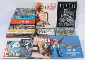 Quantity of Hardback & Paperback, Graphic Novels, Books & similar.  Although unchecked for completeness condition generally appears to be Good to Excellent.  S
