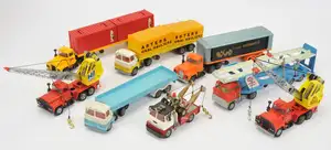 Corgi Toys A Group Of 8 To Include - "Hi Grab" Mack Crane Truck, Ford Car Transporter, Scammell "Ferrymasters" plus others
