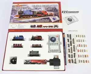 Bachmann Branchline OO Gauge 30-040 DCC Digital starter train set with 2 small steam locos and 3 wagons, track and DCC Controller. Untested, Unchecked for comp