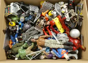 A Large Mixed Group of TV & Film Action Figures & Vehicles.