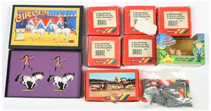 Britains - A Group of Boxed Sets from Themes such as Farming and Circus. Comprising: 5 x 1397 Zoo Railings, plus 1726 (Incomplete), 08671, 7163 and 40565.