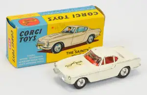 Corgi Toys 258 "The Saint" Volvo P1800 - White body with red interior, silver trim