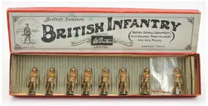 Britains - Set No. 258 'British Infantry in Gas Masks', Boxed