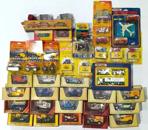 Matchbox, a boxed and carded group to include a number of "Models Of Yesteryear" Issues along with other boxed and carded to include boxed No.30 8-Wheel Crane,