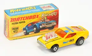 Matchbox Superfast 10b Ford Mustang "Mach 1 Piston Popper" tampo print to roof & hood, tampo print to doors with racing number 60 (facing rear), racing number 