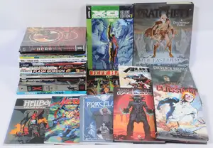Quantity of Hardback & Paperback, Graphic Novels, Annuals & similar.  Although unchecked for completeness condition generally appears to be Good to Excellent. 