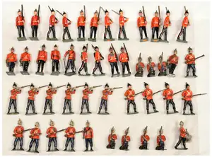 Britains - A Group of Line Infantry Lead Figures